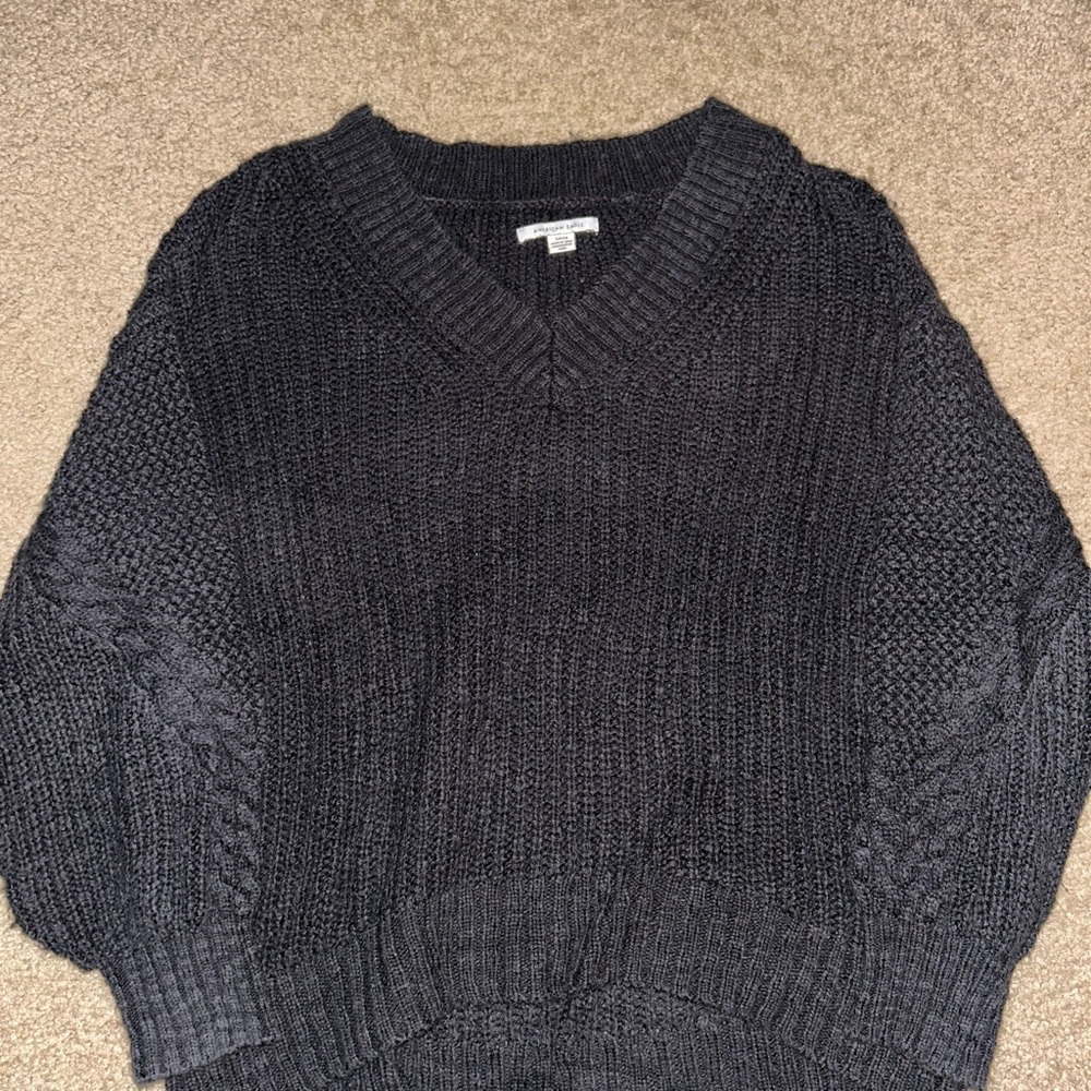 American Eagle Outfitters Black Knit Sweater